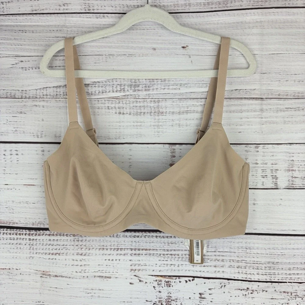 SKIMS Kim Kardashian Fits Everybody Unlined Demi Tshirt Bra 36D NWT Clay $46 - Picture 4 of 8